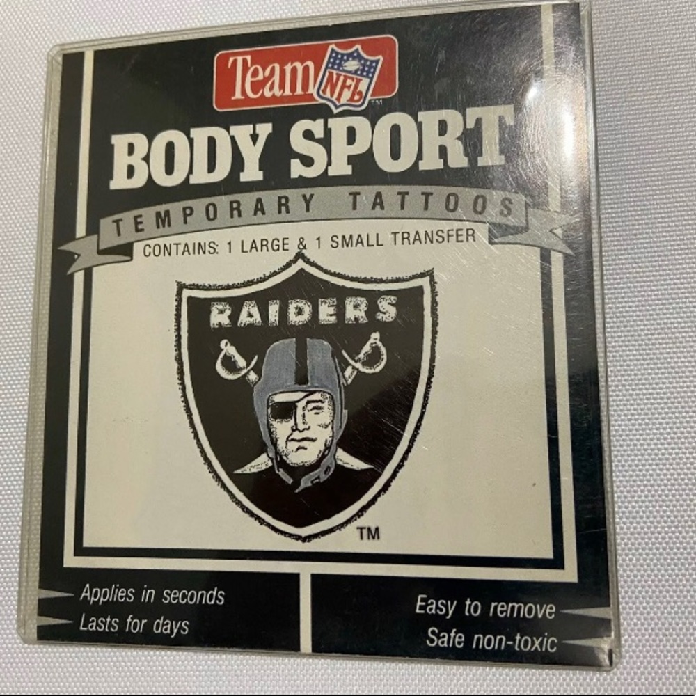 Team NFL Las Vegas raiders temporary tattoos